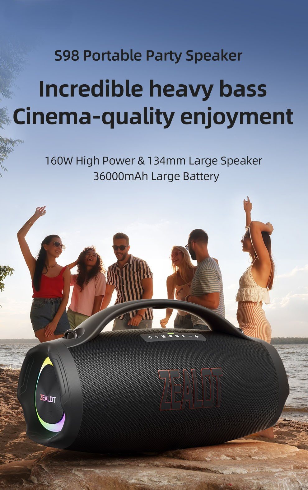 ZEALOT S98 Wireless Speakers - Goldener Wahl