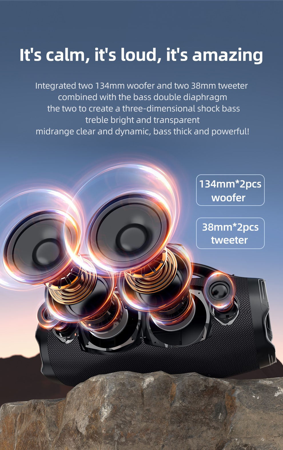 ZEALOT S98 Wireless Speakers - Goldener Wahl