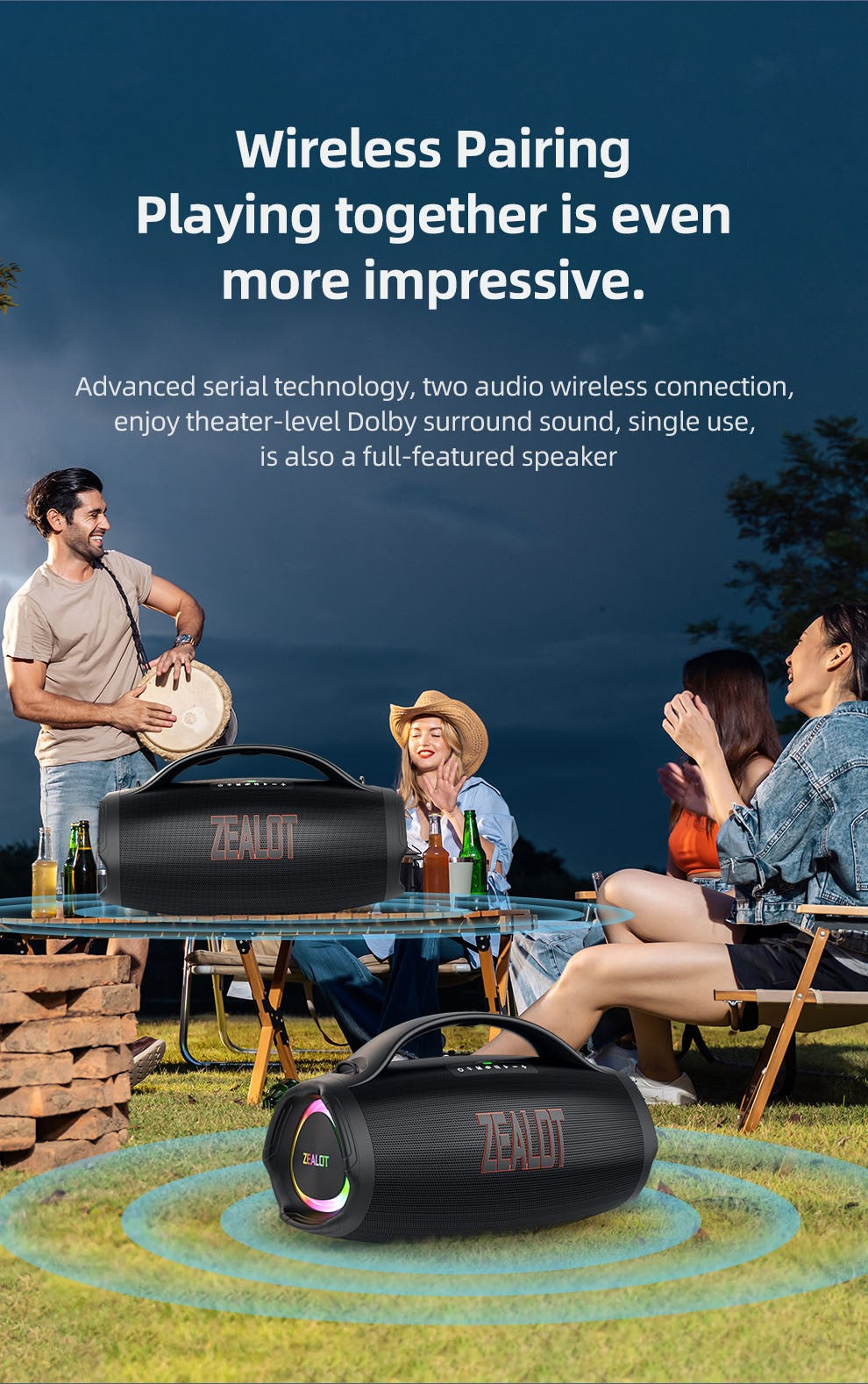 ZEALOT S98 Wireless Speakers - Goldener Wahl