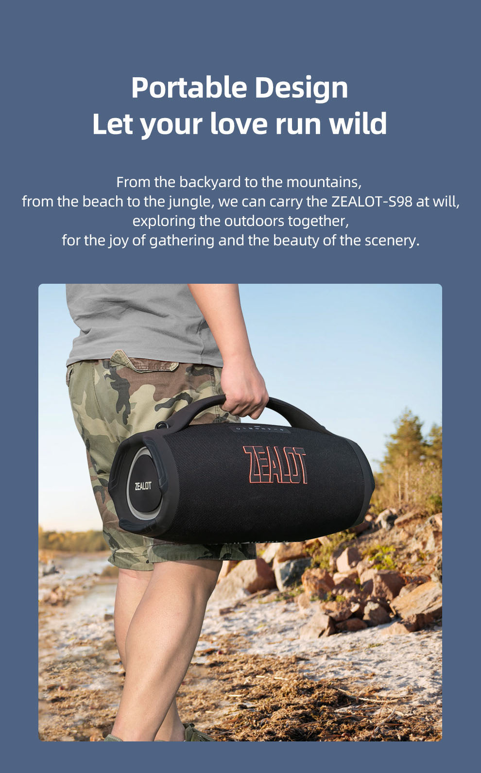 ZEALOT S98 Wireless Speakers - Goldener Wahl