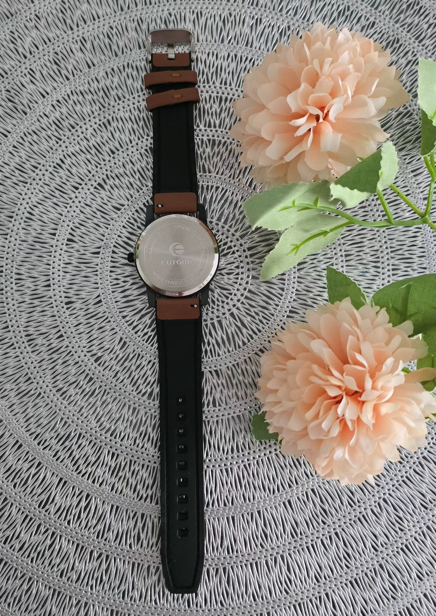 EUTOUR Montre Perles Magnétiques | Bois & Cuir PU Unisexe