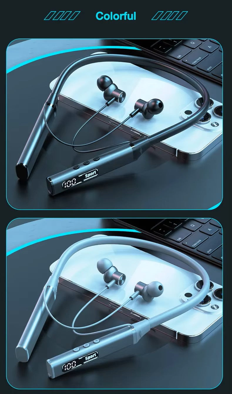 Wireless earbuds with charging case on a dark surface