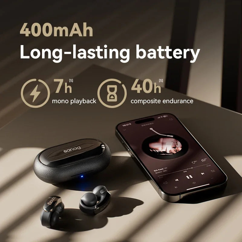 Sanag S9S AI Ear Clip Headset - Goldener Wahl