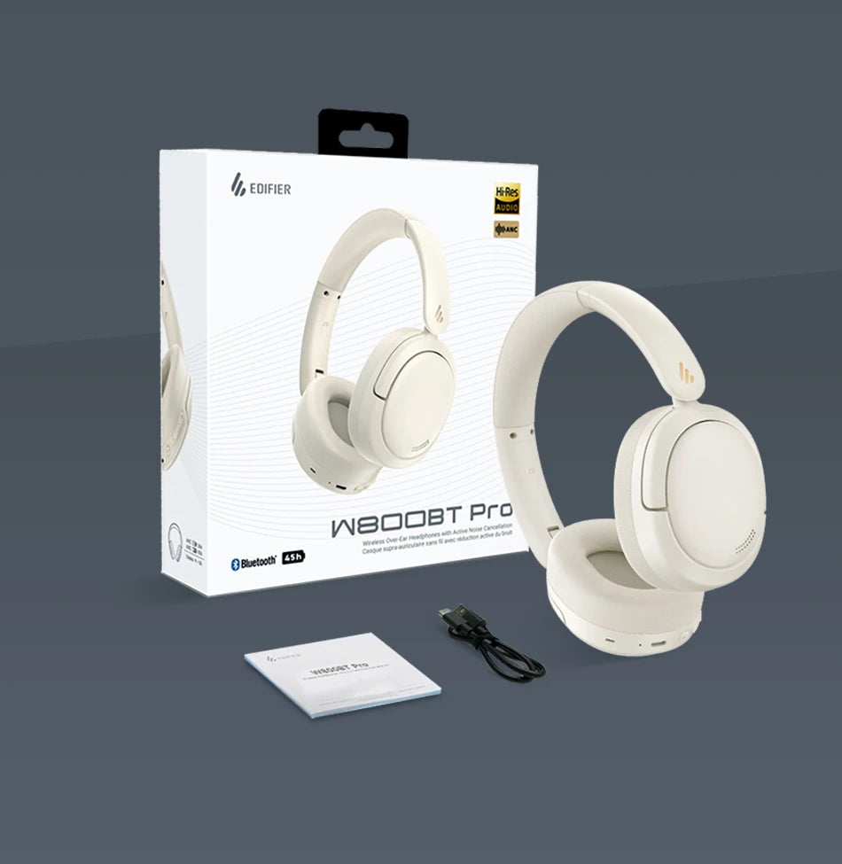 Edifier W800BT Pro Wireless Over-Ear Headphones - Goldener Wahl