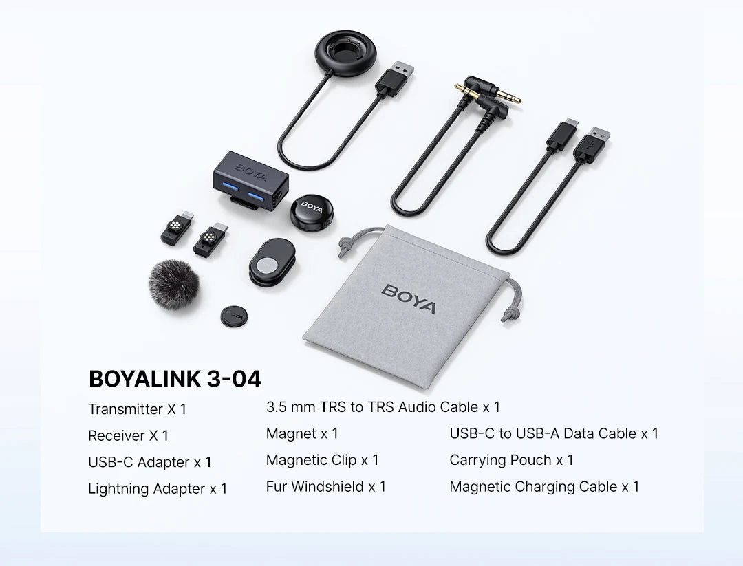 BOYA BOYALINK 3 Professional Wireless Lavalier Microphone