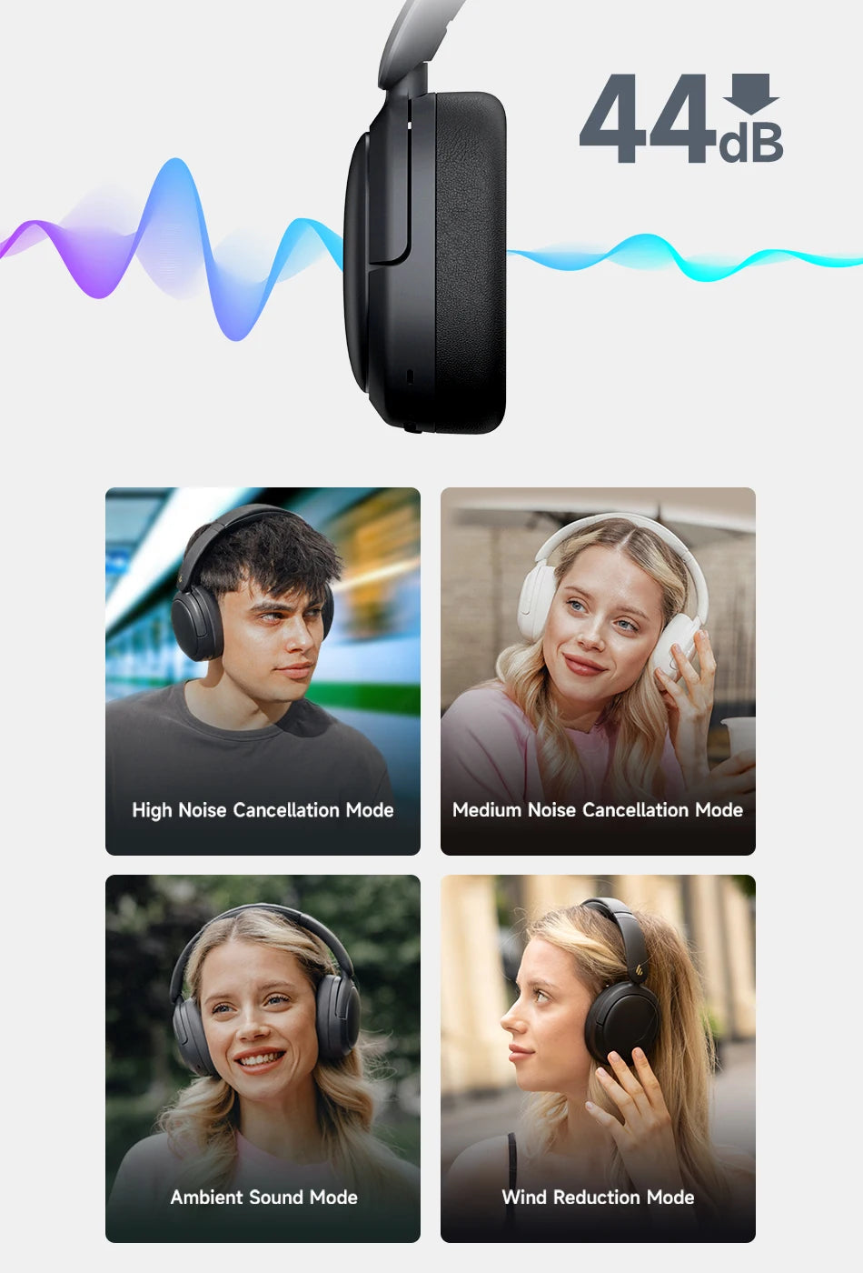 Edifier W800BT Pro Wireless Over-Ear Headphones - Goldener Wahl