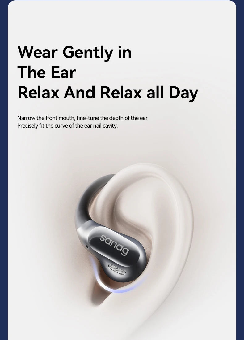 Sanag G9S Wireless Bluetooth Headphones Open-Ear Bluetooth 5.2 Wireless Earphones AI Translation Headphones IPX4 Sport Ear Hooks - Goldener Wahl