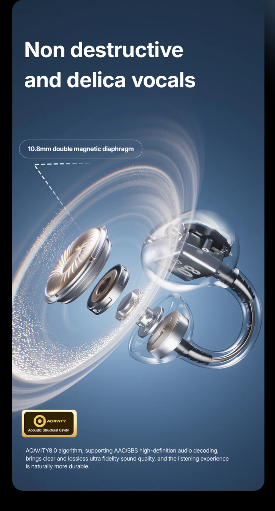 Sanag S8S AI Ear Clip Earphones - Goldener Wahl
