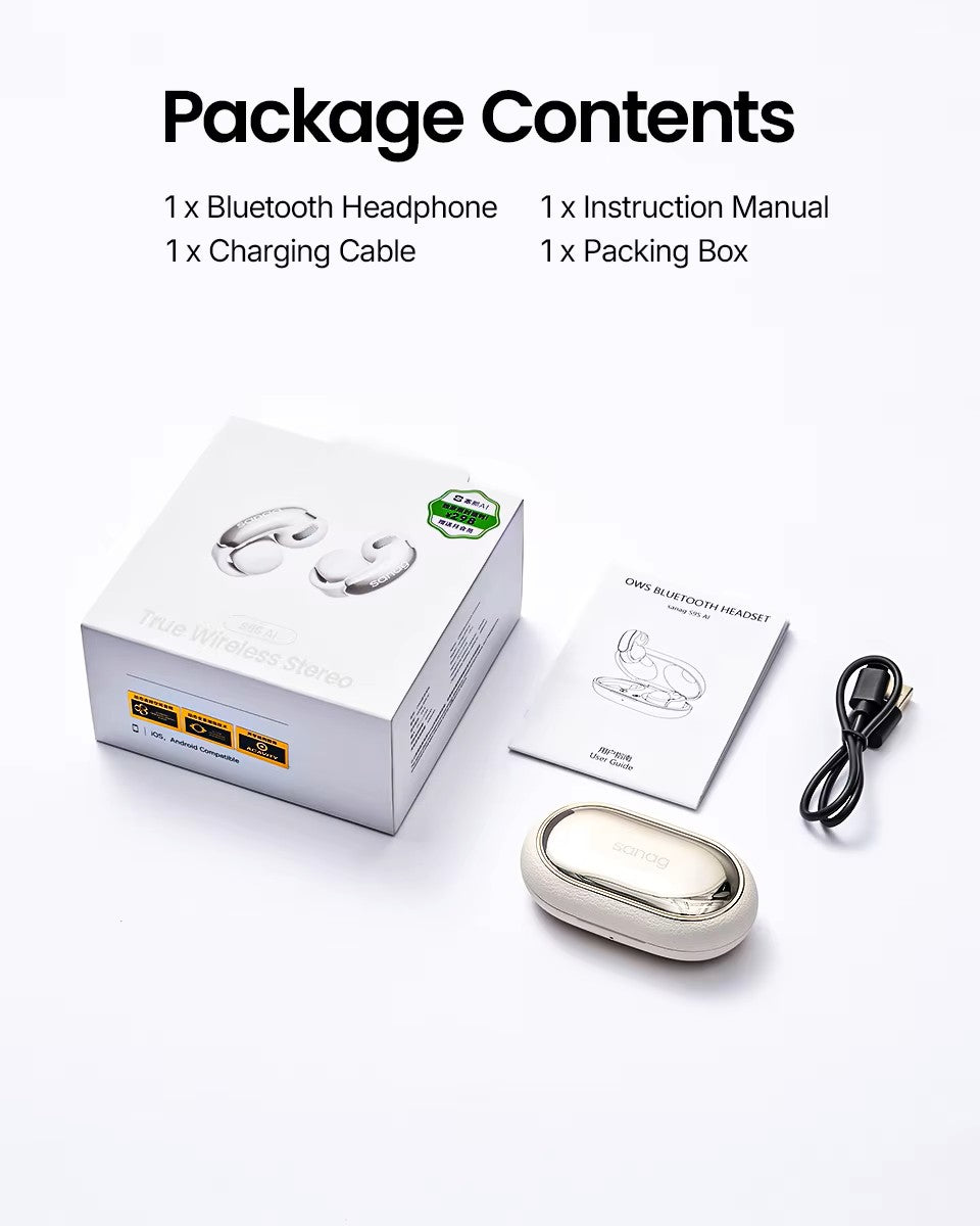 Sanag S9S AI Ear Clip Headset - Goldener Wahl