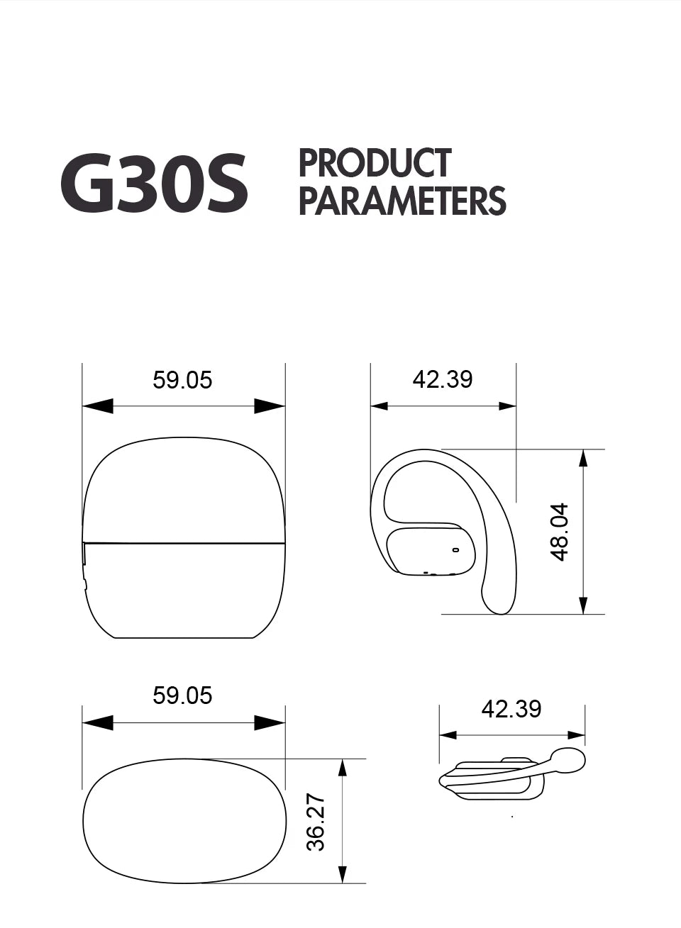 Sanag G30S Air Conduction Earphones - Goldener Wahl