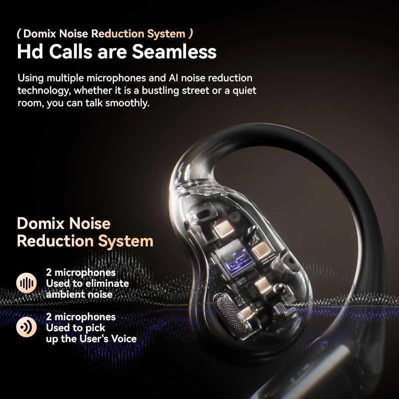 Sanag G9S Wireless Bluetooth Headphones Open-Ear Bluetooth 5.2 Wireless Earphones AI Translation Headphones IPX4 Sport Ear Hooks - Goldener Wahl