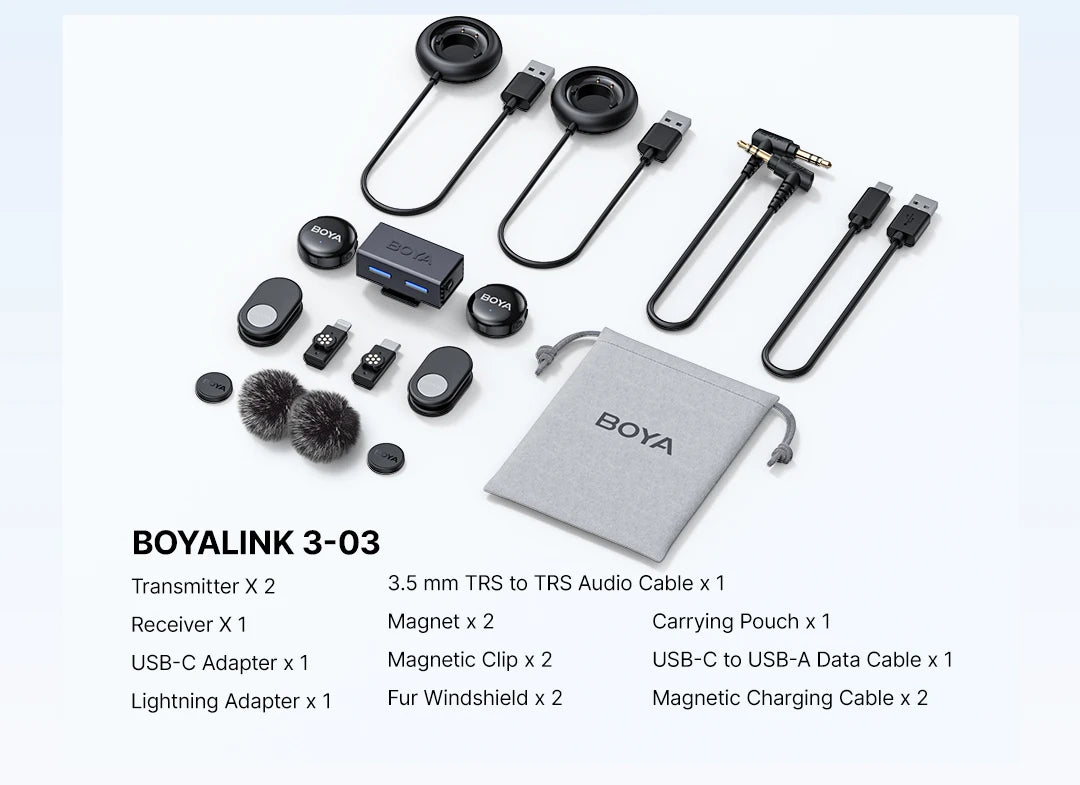 BOYA BOYALINK 3 Professional Wireless Lavalier Microphone