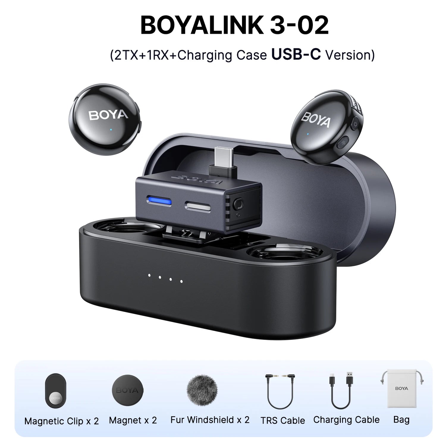 BOYA BOYALINK 3 Professional Wireless Lavalier Microphone