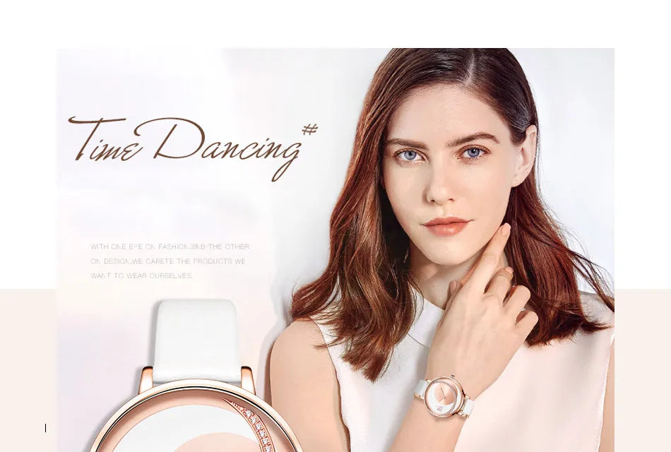Shengke Crystal Women’s Watch - Luxury Brand Dress Watch