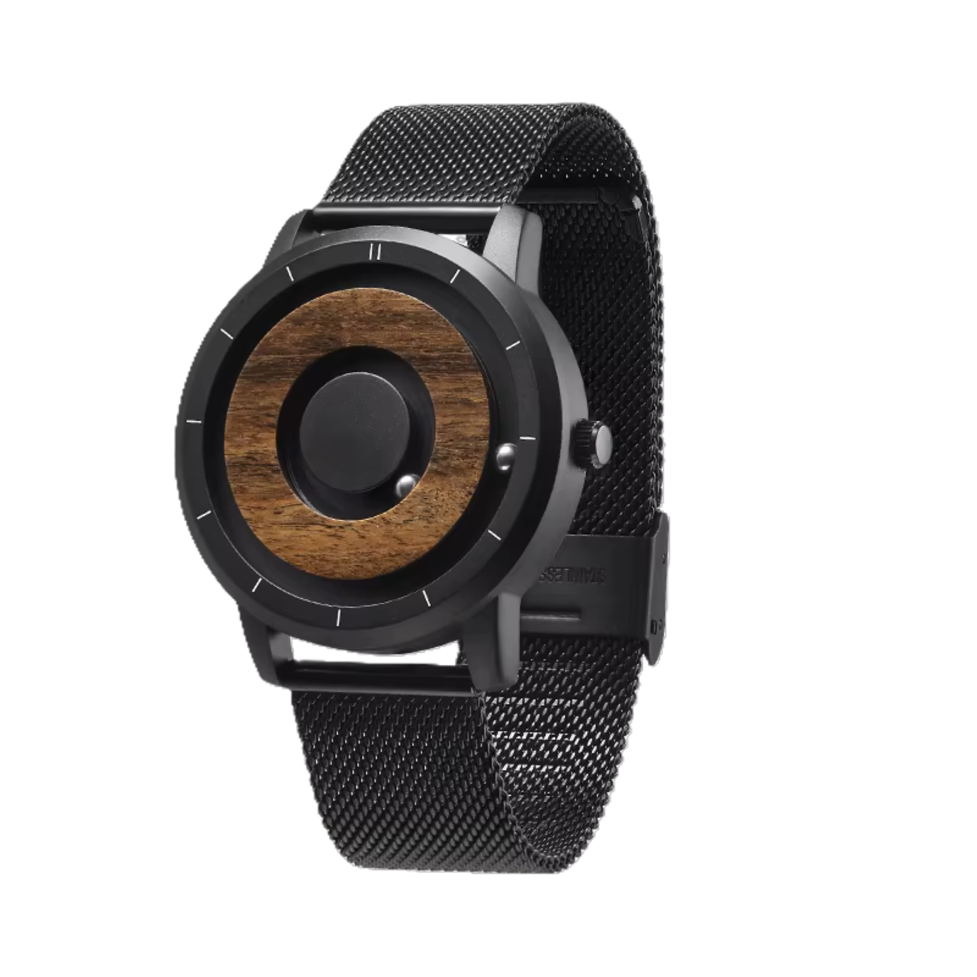 EUTOUR Magnetic Bead Watch - Wooden Design Unisex Timepiece