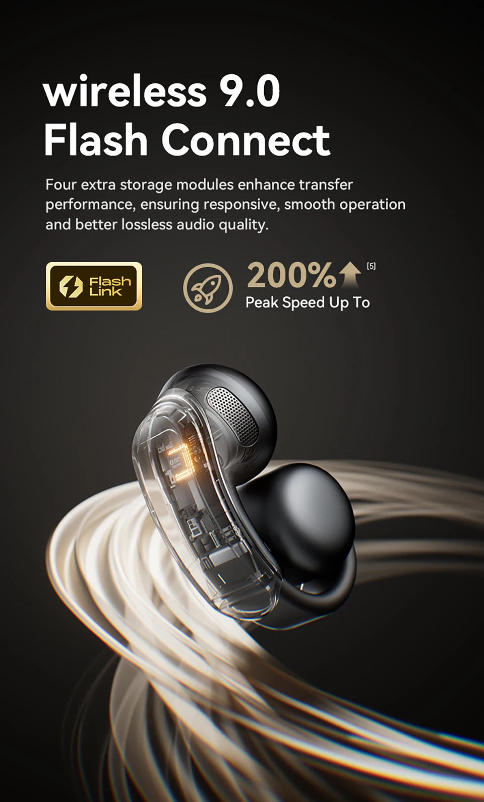 Sanag S9S AI Ear Clip Headset - Goldener Wahl