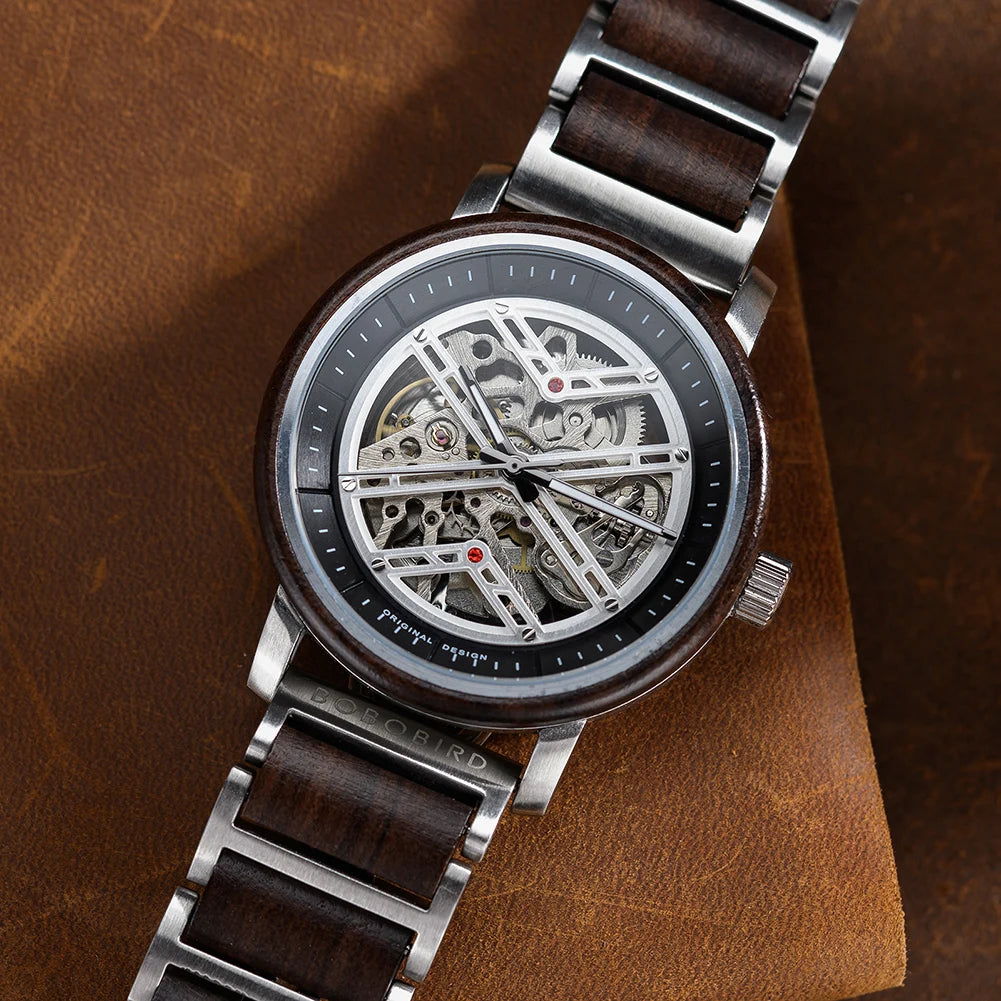 BOBO BIRD GT119 Men’s Wooden Mechanical Watch – Personalized