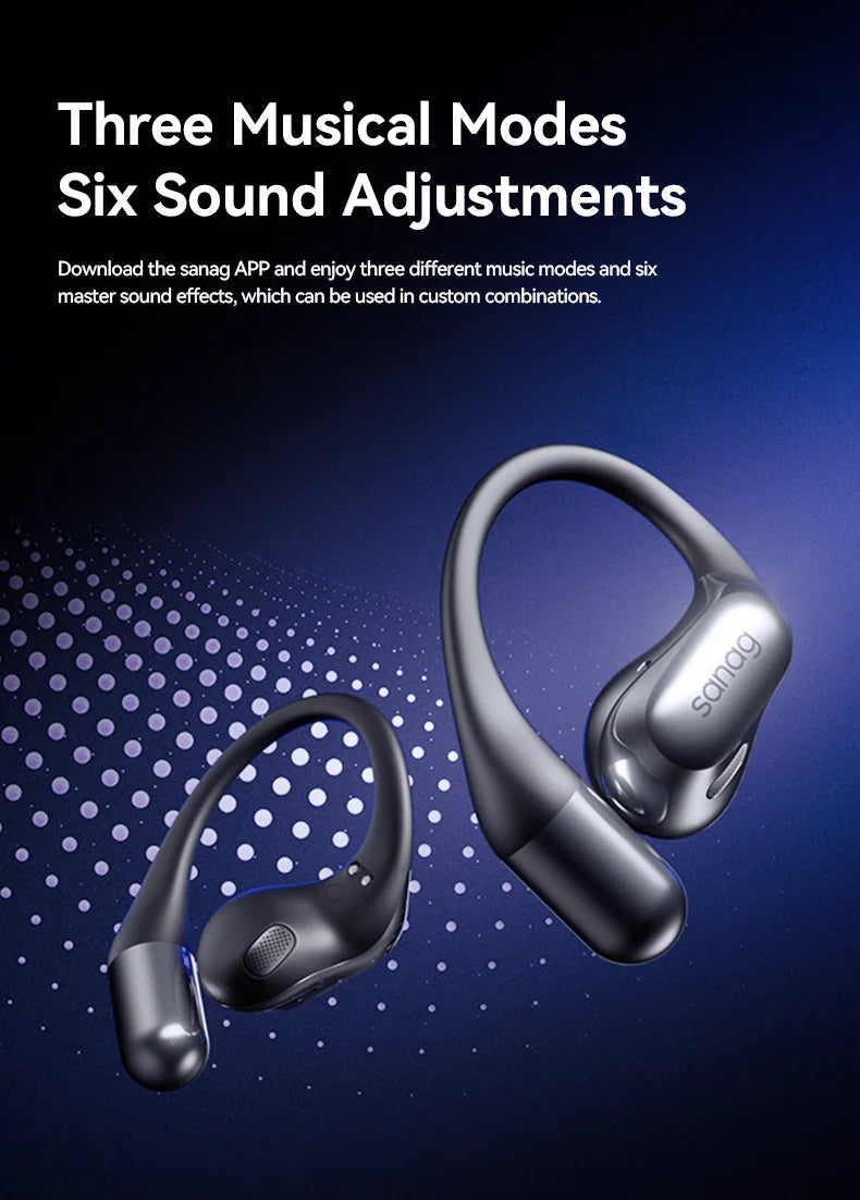 Sanag G9S Wireless Bluetooth Headphones Open-Ear Bluetooth 5.2 Wireless Earphones AI Translation Headphones IPX4 Sport Ear Hooks - Goldener Wahl