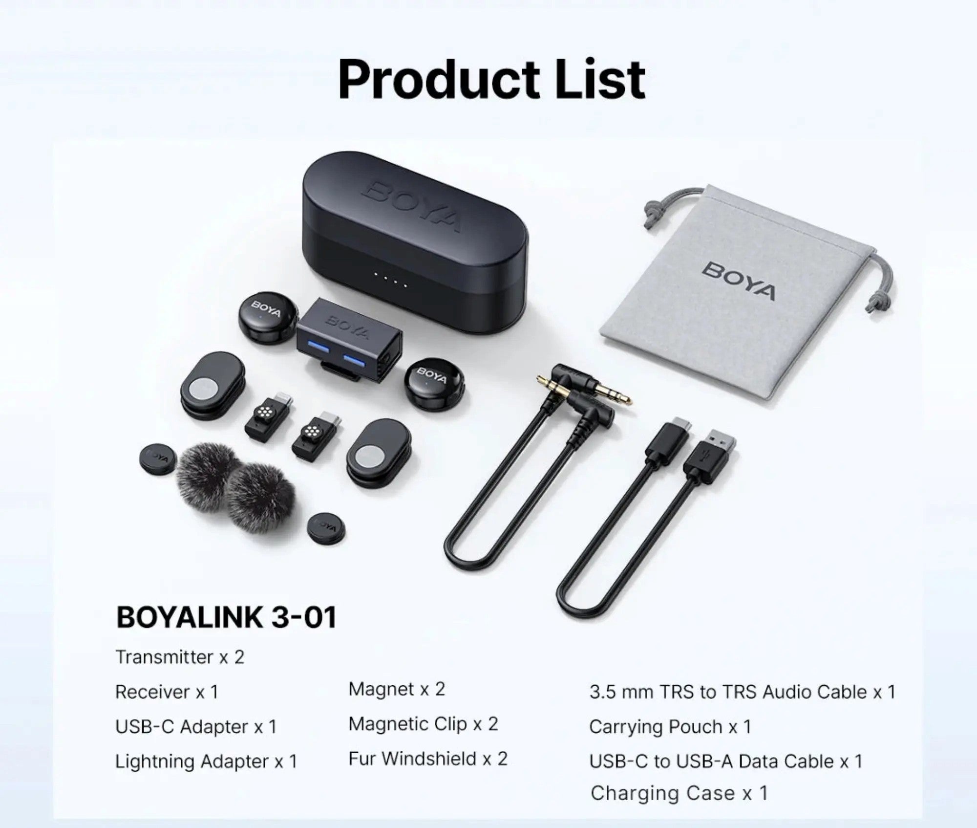 BOYA BOYALINK 3 Professional Wireless Lavalier Microphone BOYA