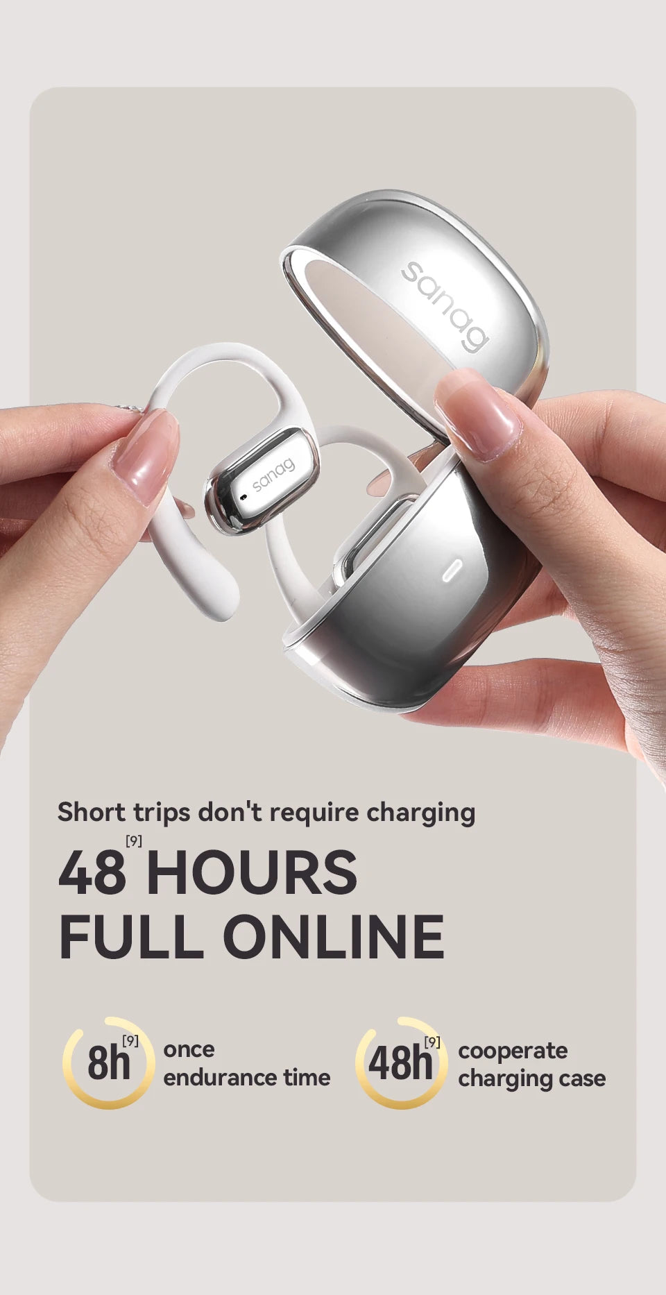 Sanag G30S Air Conduction Earphones - Goldener Wahl