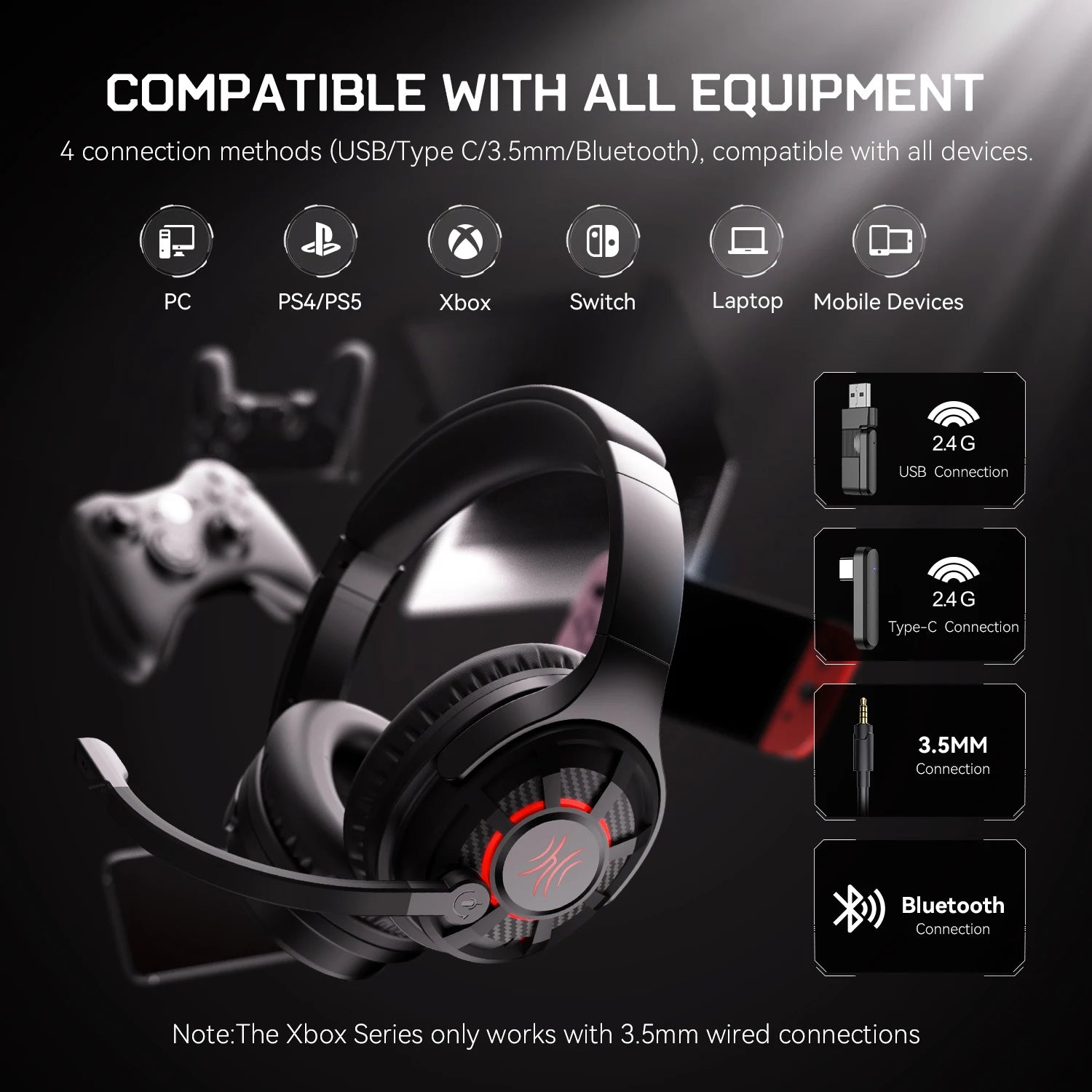 Oneodio G18BT Wireless Gaming Headphones