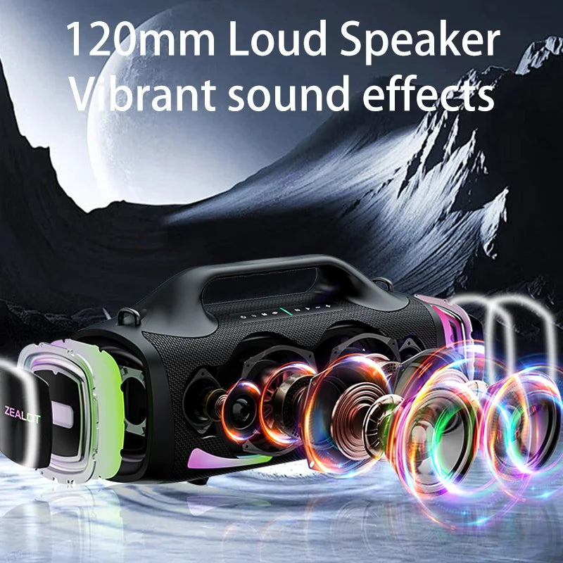 Zealot S79 100W Portable Speaker - Wireless Outdoor HiFi Sound 24000mAh Zealot