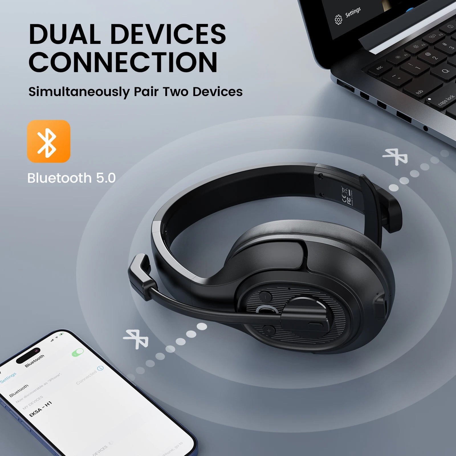 EKSA H1 Plus Call Headphones