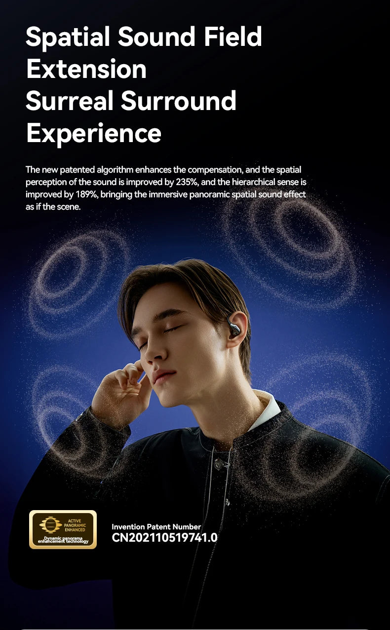 Sanag G9S Wireless Bluetooth Headphones Open-Ear Bluetooth 5.2 Wireless Earphones AI Translation Headphones IPX4 Sport Ear Hooks - Goldener Wahl