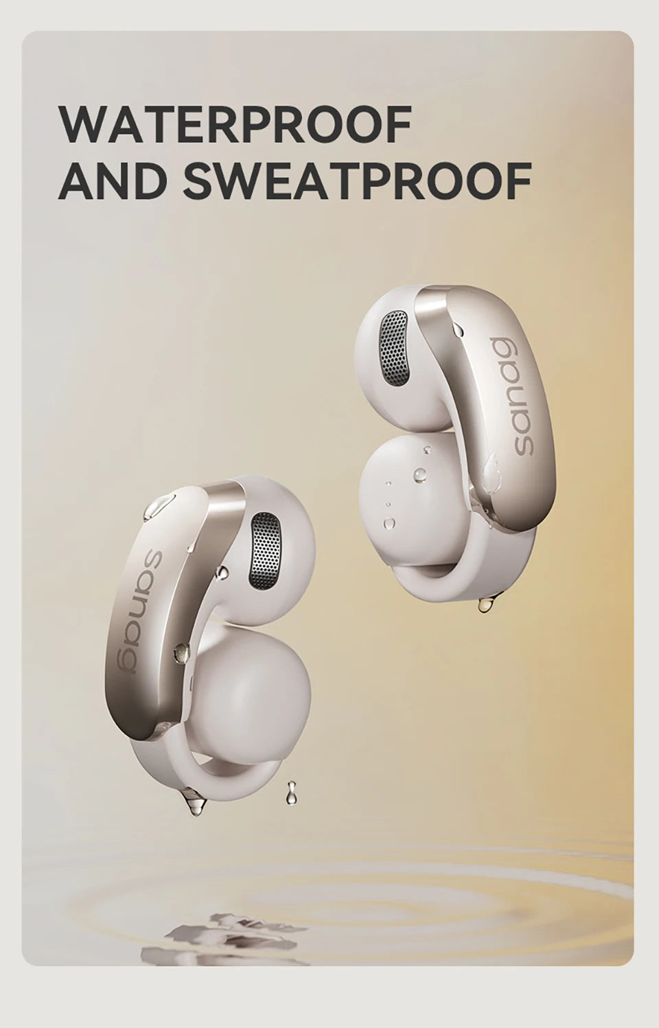 Sanag S9S AI Ear Clip Headset - Goldener Wahl