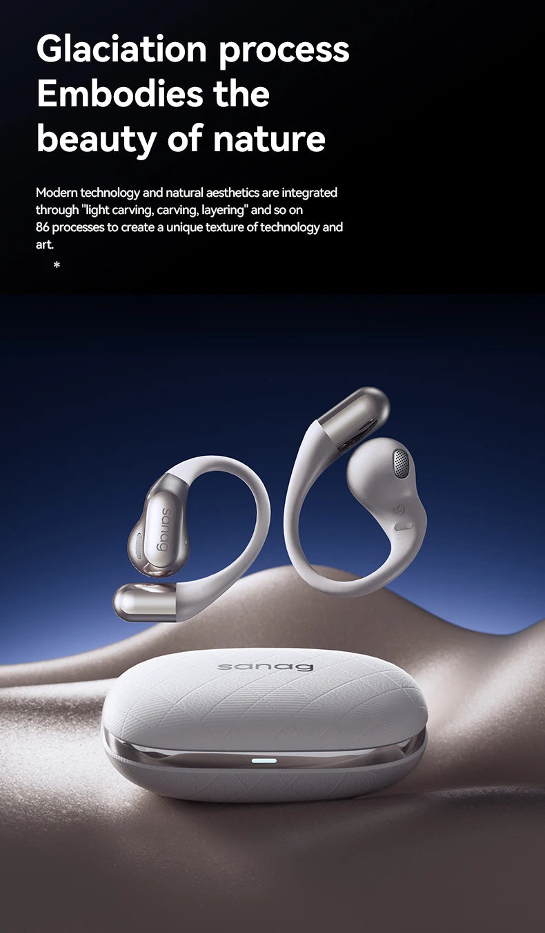 Sanag G9S Wireless Bluetooth Headphones Open-Ear Bluetooth 5.2 Wireless Earphones AI Translation Headphones IPX4 Sport Ear Hooks - Goldener Wahl