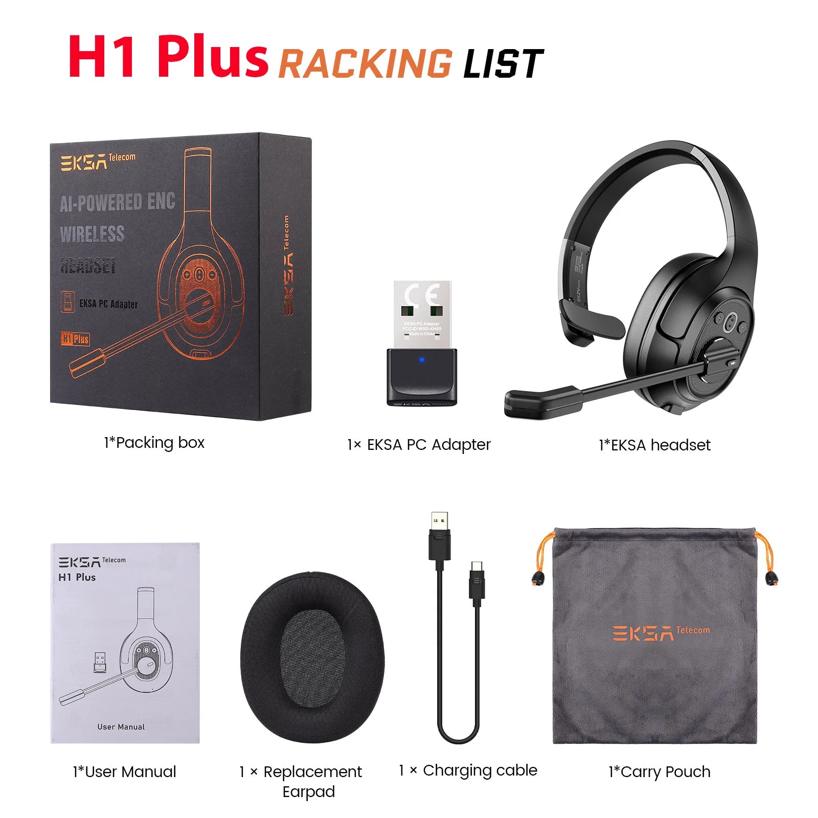 EKSA H1 Plus Call Headphones