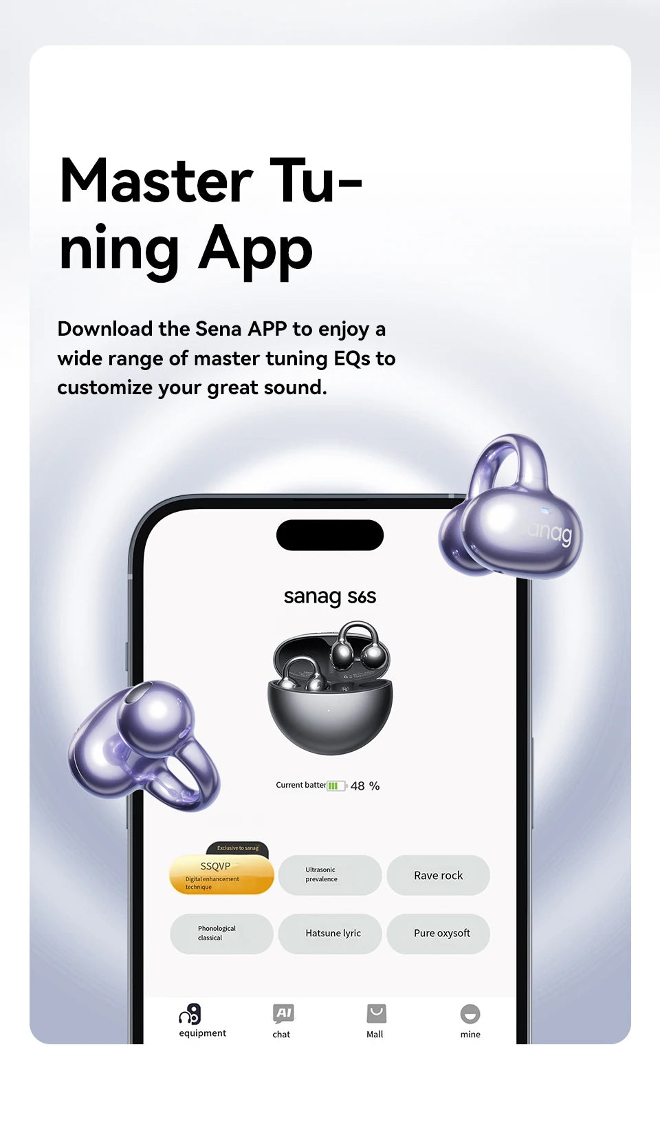 Sanag S6S sport Earbuds - Goldener Wahl