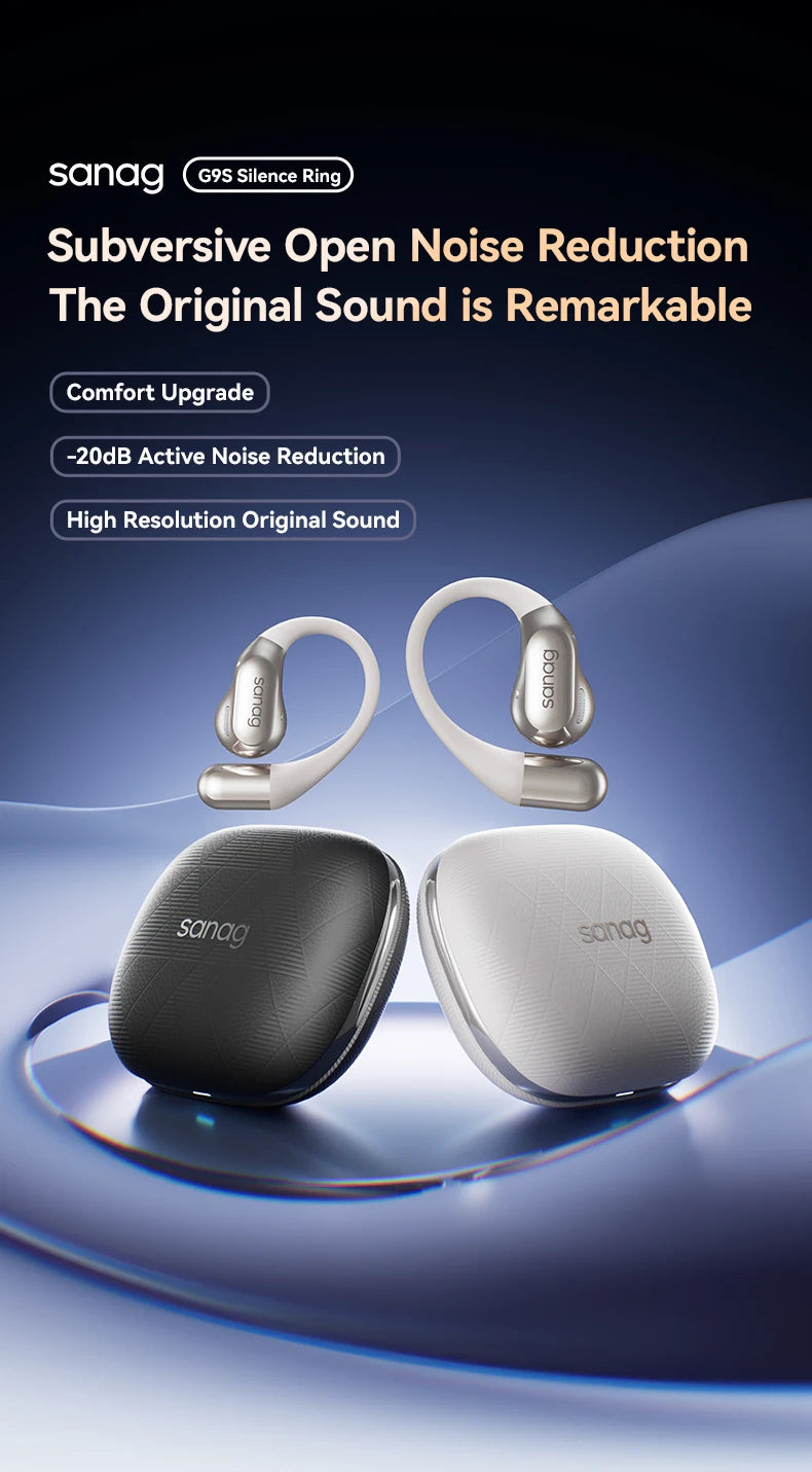 Sanag G9S Wireless Bluetooth Headphones Open-Ear Bluetooth 5.2 Wireless Earphones AI Translation Headphones IPX4 Sport Ear Hooks - Goldener Wahl