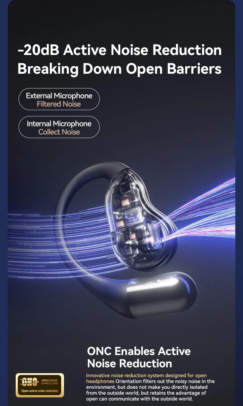 Sanag G9S Wireless Bluetooth Headphones Open-Ear Bluetooth 5.2 Wireless Earphones AI Translation Headphones IPX4 Sport Ear Hooks - Goldener Wahl