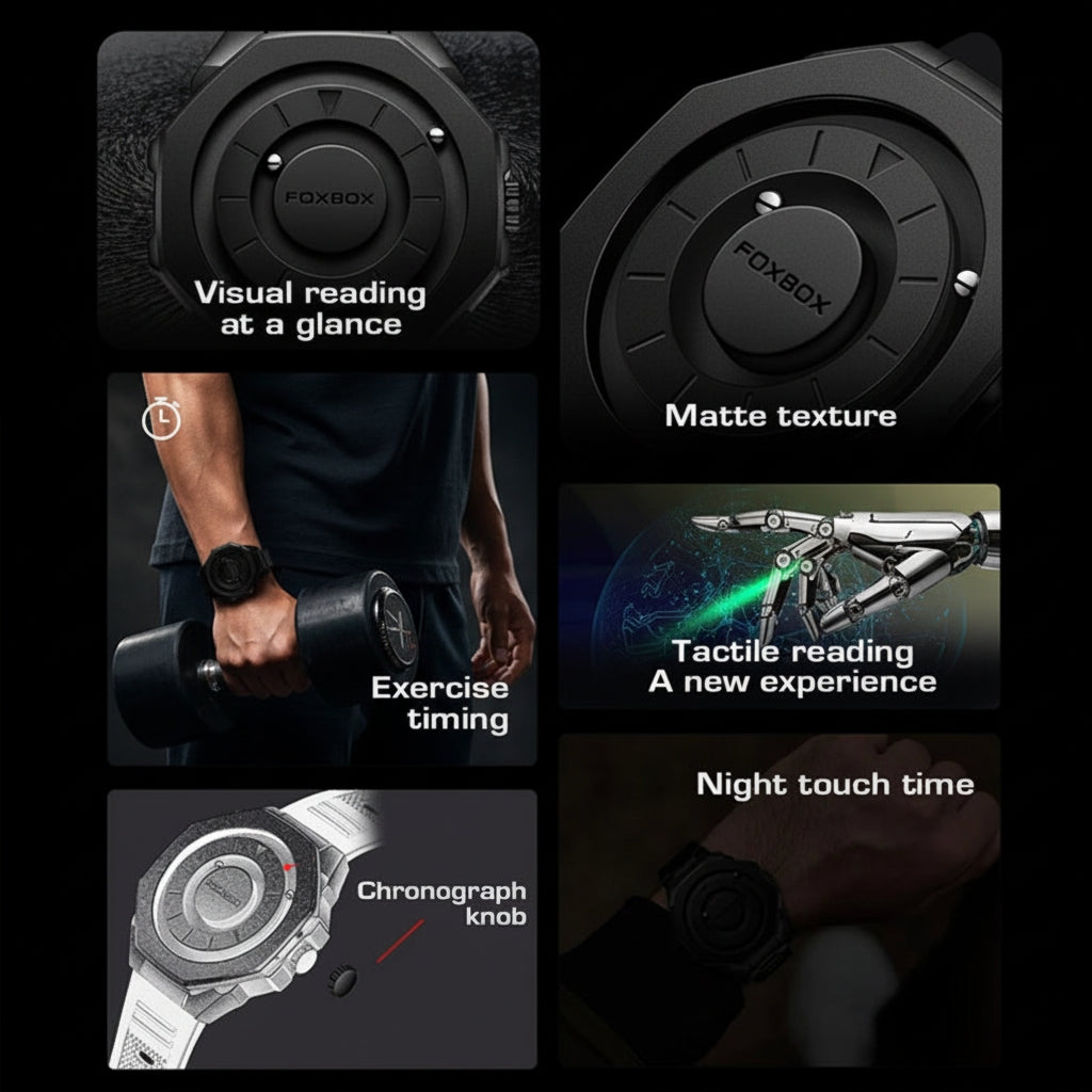 FOXBOX Magnetic Tactical Watch - Men's Waterproof Watch