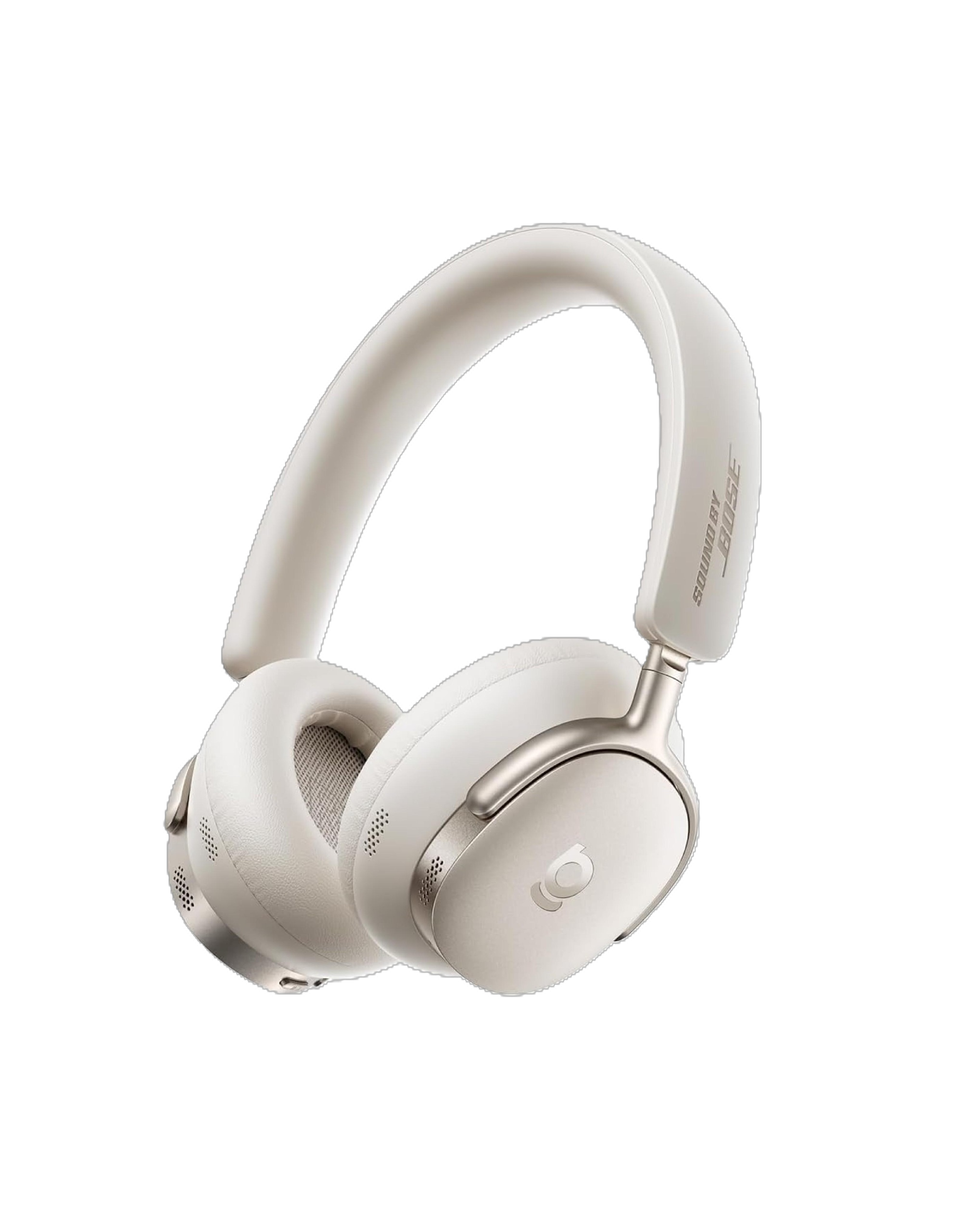 White headphones with 'Sound by JBL' branding on a white background