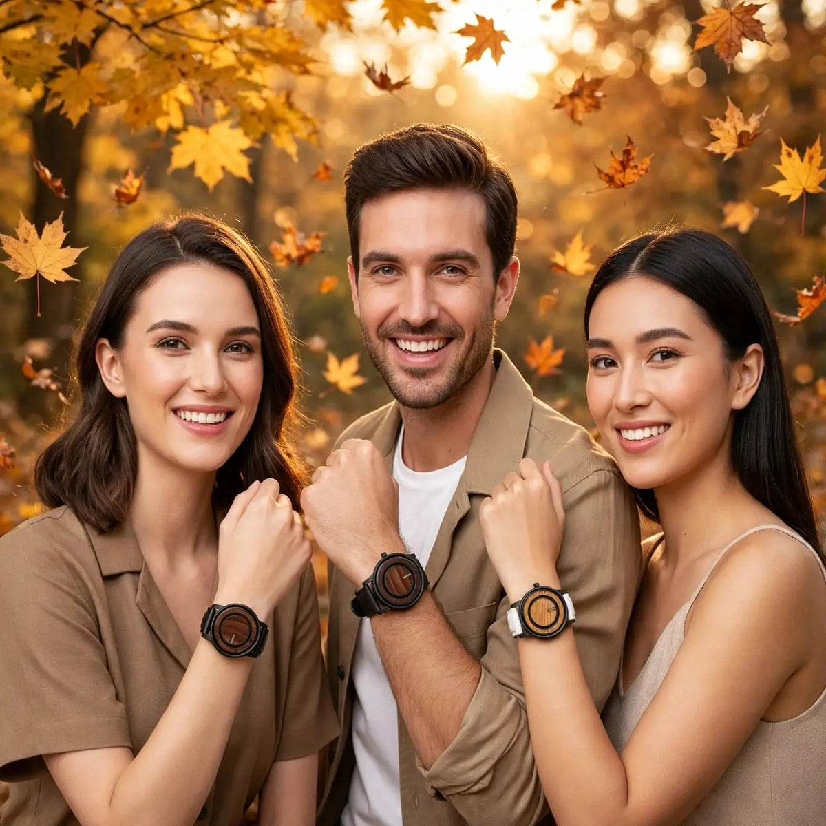 EUTOUR Magnetic Bead Watch - Wooden Design Unisex Timepiece