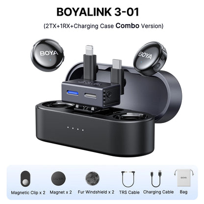 BOYA BOYALINK 3 Professional Wireless Lavalier Microphone