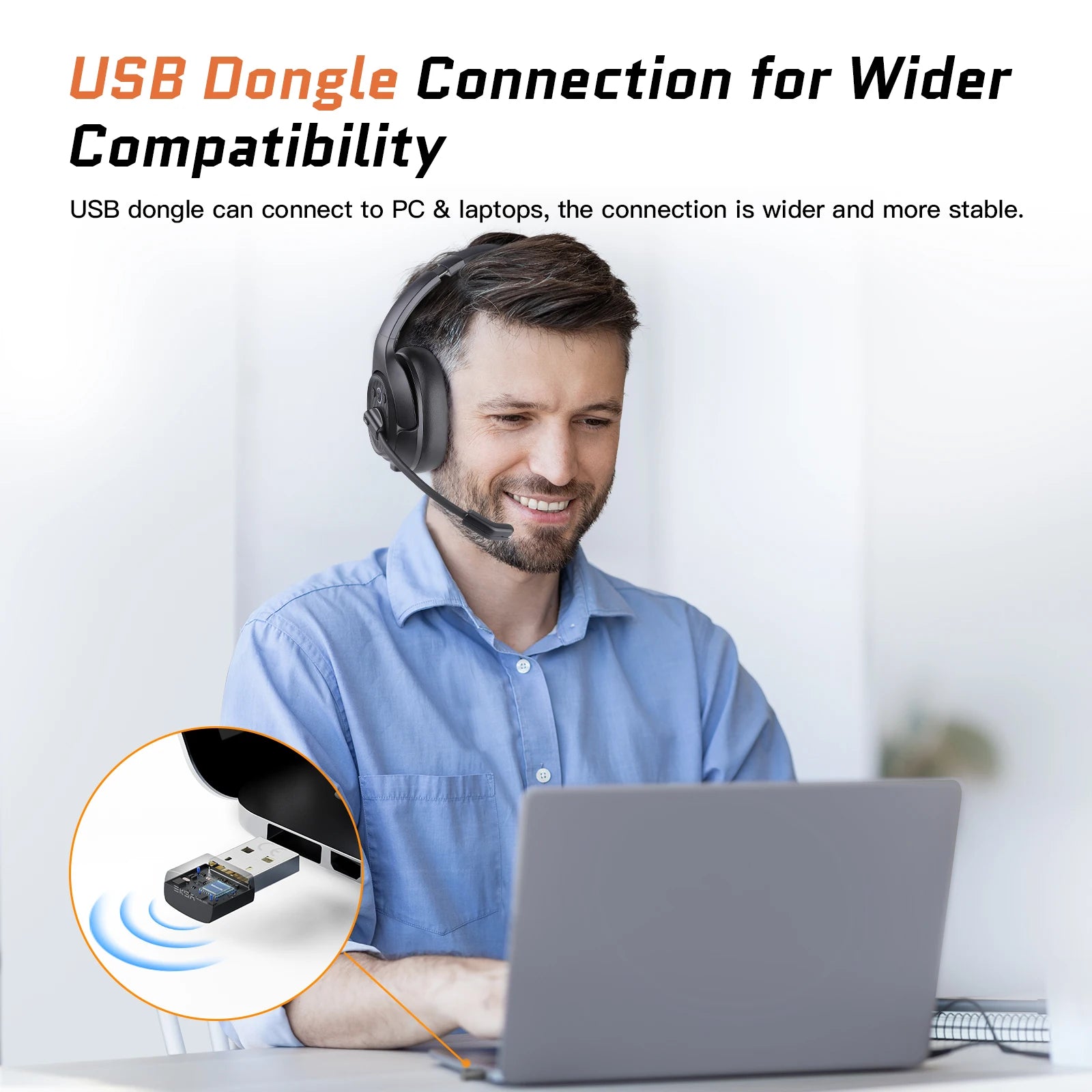EKSA H1 Plus Call Headphones