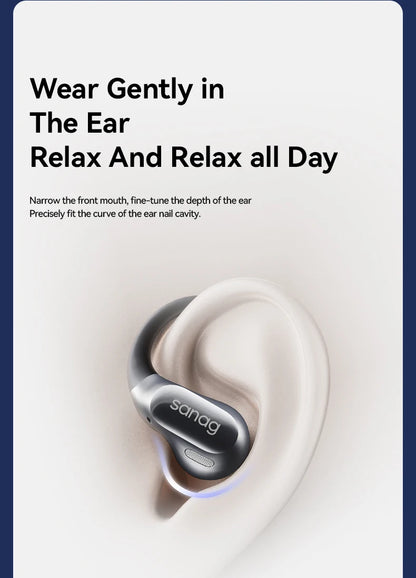 Sanag G9S Wireless Bluetooth Headphones Open-Ear Bluetooth 5.2 Wireless Earphones AI Translation Headphones IPX4 Sport Ear Hooks - Goldener Wahl 