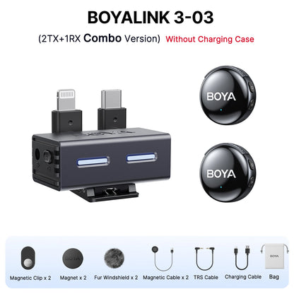 BOYA BOYALINK 3 Professional Wireless Lavalier Microphone