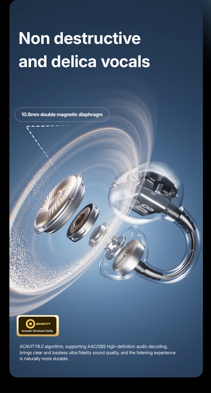 Sanag S8S AI Ear Clip Earphones - Goldener Wahl 