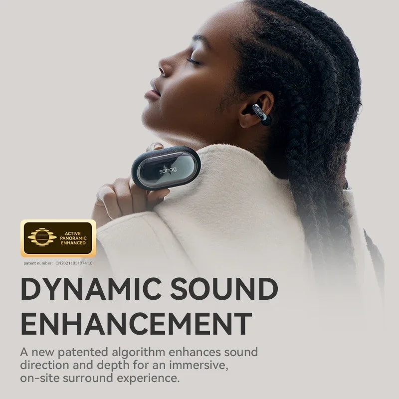 Sanag S9S AI Ear Clip Headset - Goldener Wahl 