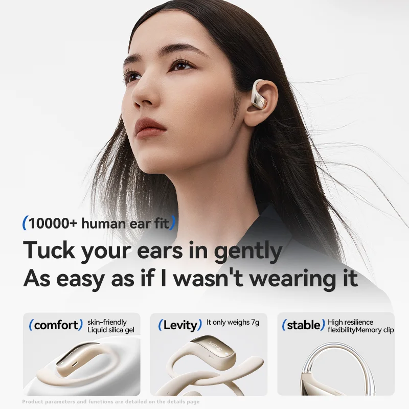 Sanag G3S Open-Ear Earphone Bluetooth Wireless Bluetooth 5.4 Headphones IPX5 Waterproof Air conduction Sports Ear Hooks - Goldener Wahl 