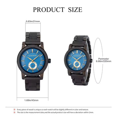 Chacate Preto Wood Watch - Premium Edition