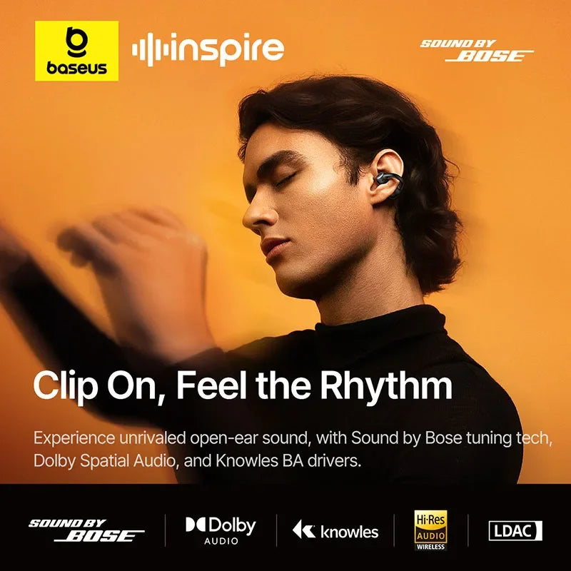 Baseus Inspire XC1 - Ear Clip Wireless Earphones with Bluetooth 6.1