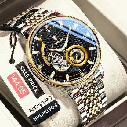 PODEAGAR watch with a gold and silver band on a white surface, featuring a sale price tag.