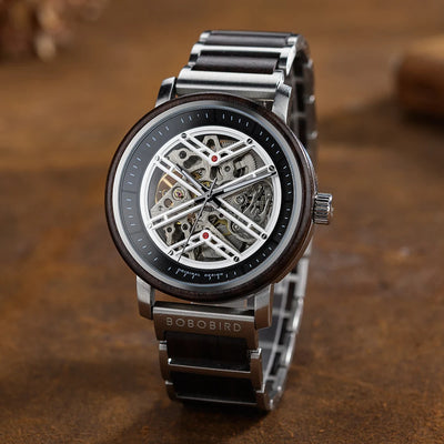 BOBO BIRD GT119 Men’s Wooden Mechanical Watch – Personalized