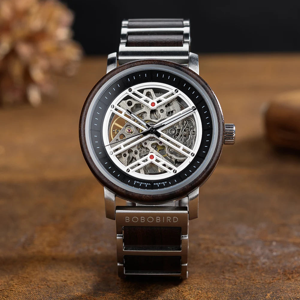BOBO BIRD GT119 Men’s Wooden Mechanical Watch – Personalized