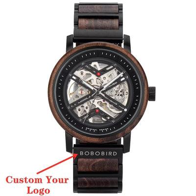BOBO BIRD GT119 Men’s Wooden Mechanical Watch – Personalized